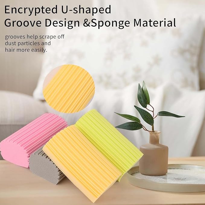 Damp Clean Duster Sponge 4 Pack, Magic Sponges Eraser Baseboard Cleaner Tool - Image 4