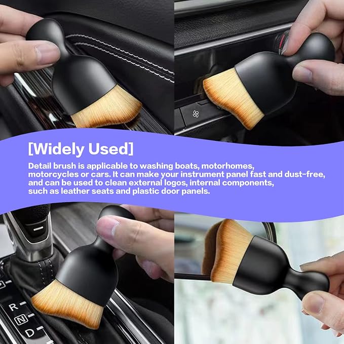 Car Interior Detailing Brush, Soft Bristle Cleaning Brush Car Detailing Brush - Image 3