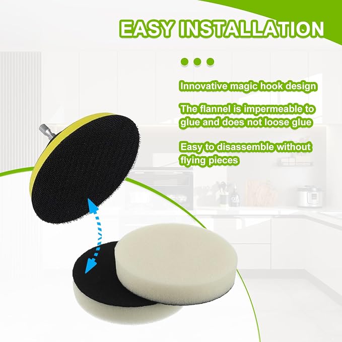 16pcs Foam Pads Power Scrubber Pads Set Electric Scrubber Replacement Scouring - Image 5