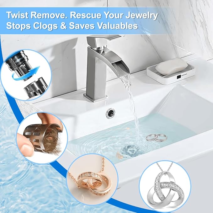 Bathroom Sink Stopper, Pop Up Drain - Image 5