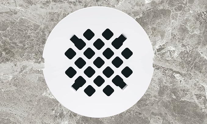 Artiwell 4-1/4” OD Snap-in Shower Drain Cover, Round Shower Drain Strainer Grid - Image 2