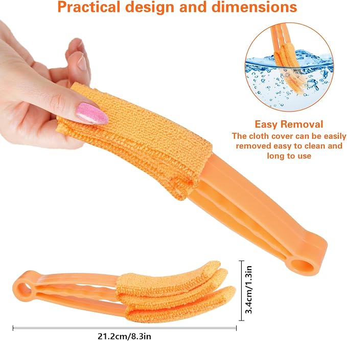 4Pcs Window Venetian Blind Cleaner Duster Tool, Feather Blind Duster - Image 3