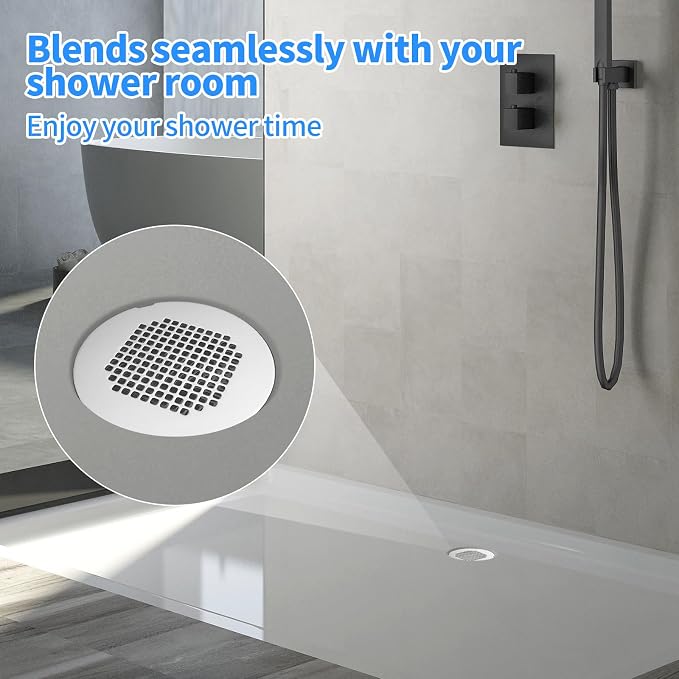 Shower Drain Cover, Shower Drain Hair Catcher Snap-in Replacement Strainer - Image 5
