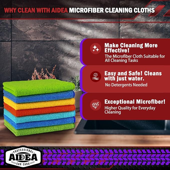 AIDEA Microfiber Cleaning Cloth, Microfiber Towels - Image 2