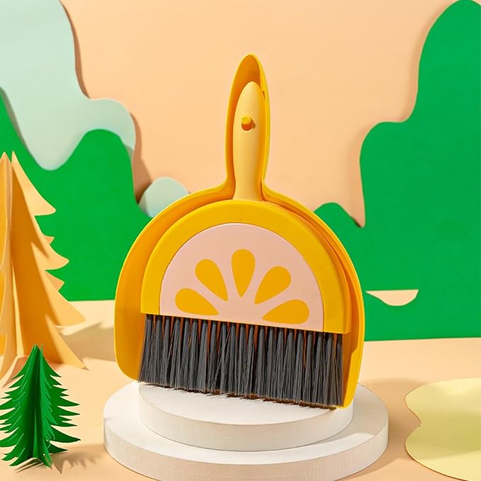 Mini Dustpan and Brush Set, Household Fruit Shape Handheld Dust Pan - Image 3