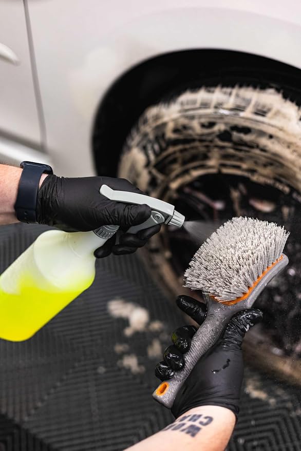 Detail Factory - ProGrip Tire Brush - Ergonomic ProGrip Handle, Stiff Synthetic - Image 3