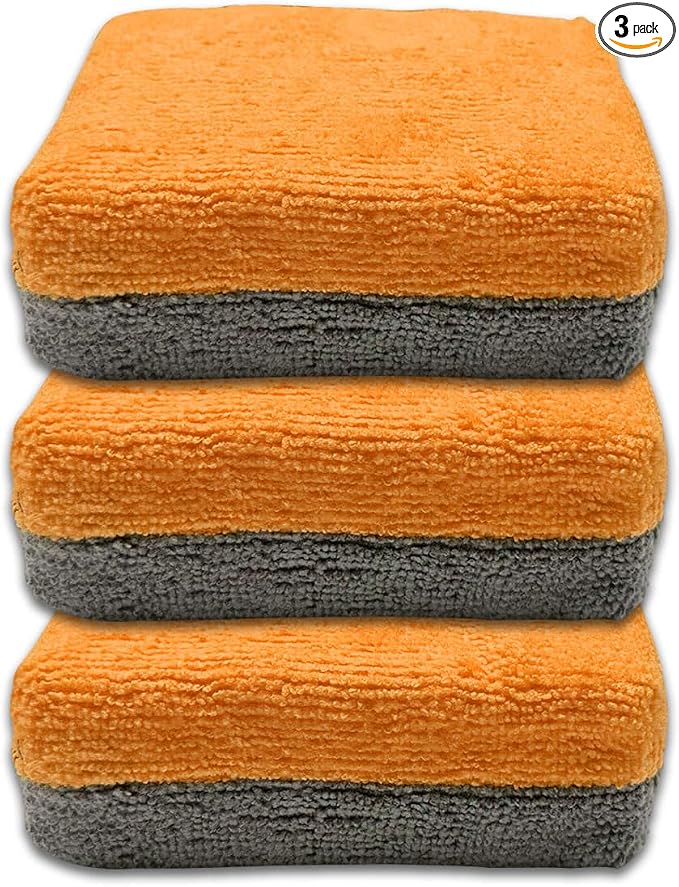 3PCS Microfiber Applicator Pads, Soft No-Scratch Car Wash Sponge, Washable by Unknown