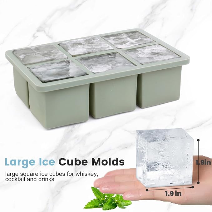 Large Silicone Ice Cube Tray 3Pack, SAWNZC Big Square Ice Cube Molds - Image 5