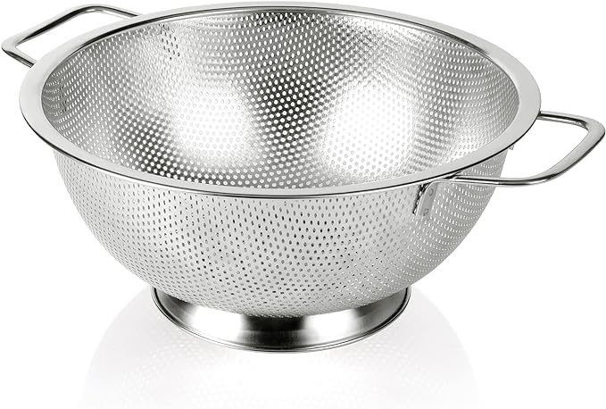 Gulex Colander Stainless Steel 5-Quart, Strainer by Gulex