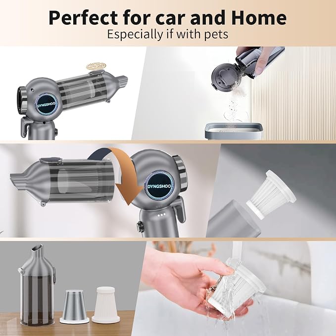 Car Vacuum Portable Cordless 20000PA High Power Mini Vacuum Cleaner 4-in-1 - Image 8