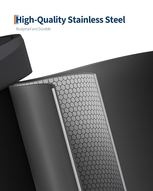 Garvee 21 Gallon / 80 Liter Metal Trash Can - Image 3