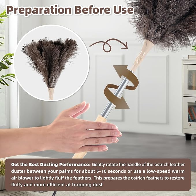 Ostrich Feather Dusters for Cleaning Kit - Image 4