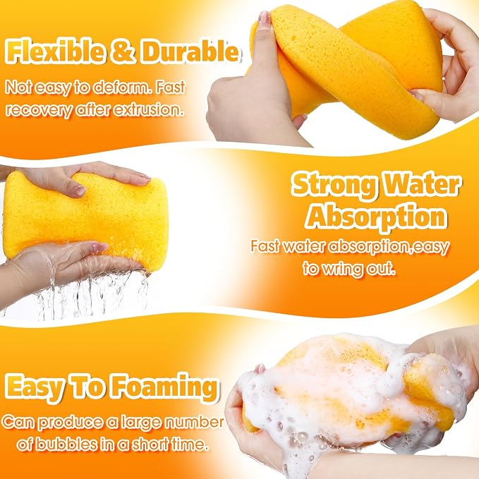 Tioncy 84 Pcs Large Sponges Bulk 7.5 x 5.5 x 1.9 Inch Grouting Car Wash Foam - Image 4