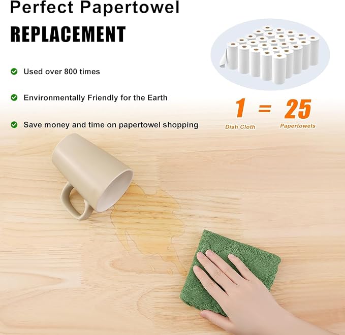 Homaxy 18 Pack Kitchen Dish Cloths, Super Soft and Absorbent Coral Velvet Dish - Image 8