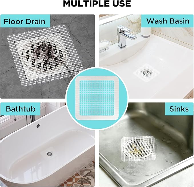 35 Pack Disposable Floor Drain Stickers, Hair Drain Stickers Disposable Shower - Image 8