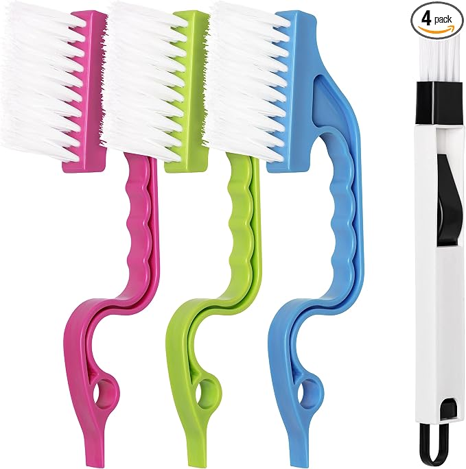 LEOBRO Groove Gap Cleaning Tools, Handheld Door and Window Track Brushes by LEOBRO