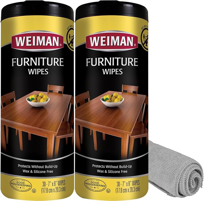 Weiman Wood Polish and Cleaning Wipes, by Weiman