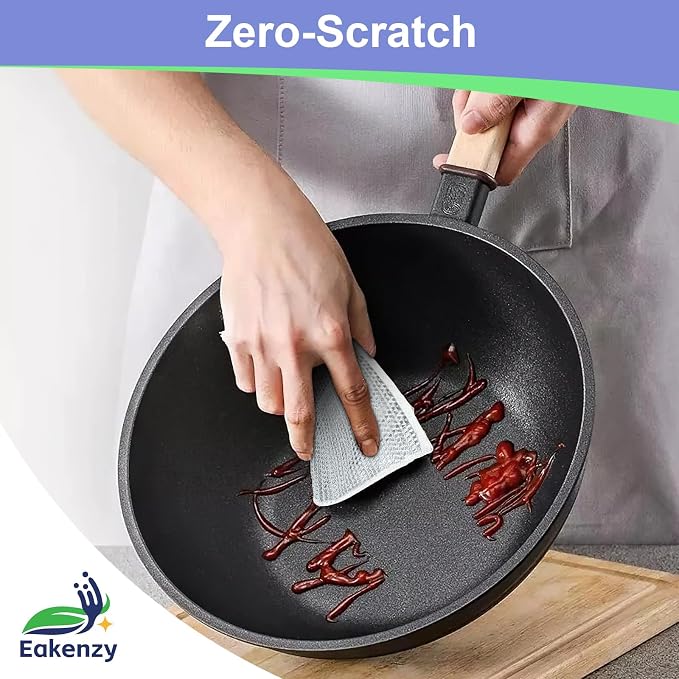 12 Pack Steel Wool Scrubber, Double Layer Non-Scratch Wire Dishcloth, Dish - Image 5