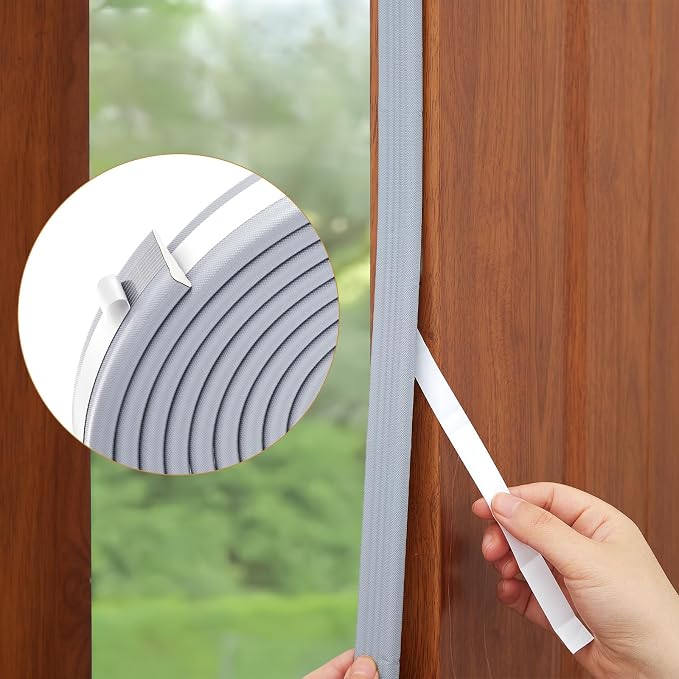 QDiShi 196" Wedge-Shape Weather Stripping Door Seal Weatherproof Foam Seals - Image 6