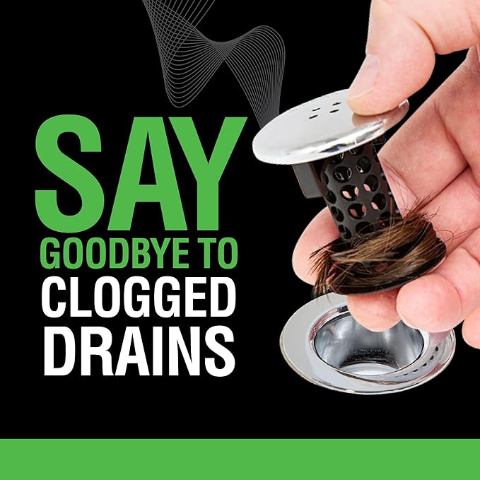 SinkShroom Chrome Edition Revolutionary Bathroom Sink Drain Protector Hair - Image 2