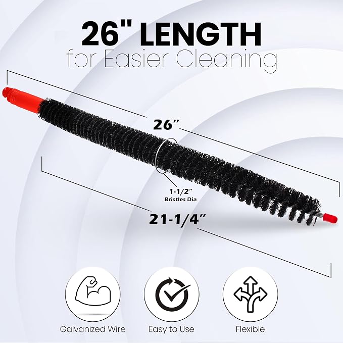 Dryer Vent Cleaner Lint Brush, Long Flexible Refrigerator Coil Cleaning Brush - Image 2