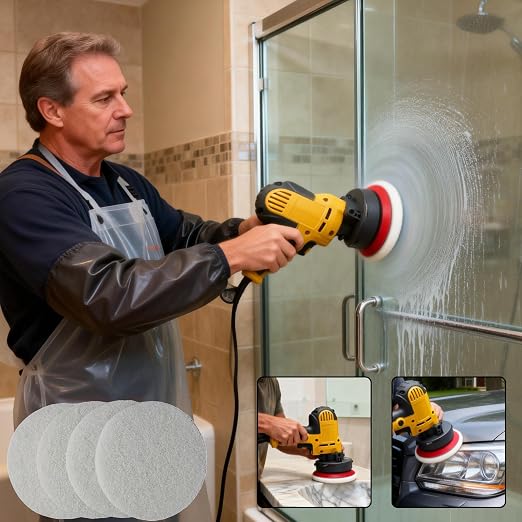 20 PCS 4 Inch 2000 Grit Hoop and Loop Scrubber Scouring Pads Drill Scuffing - Image 5
