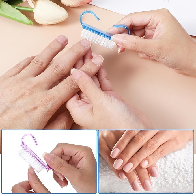 27 PCS Handle Grip Nail Brushes Colorful Small Fingernail Brushes Mini Hand - Image 5