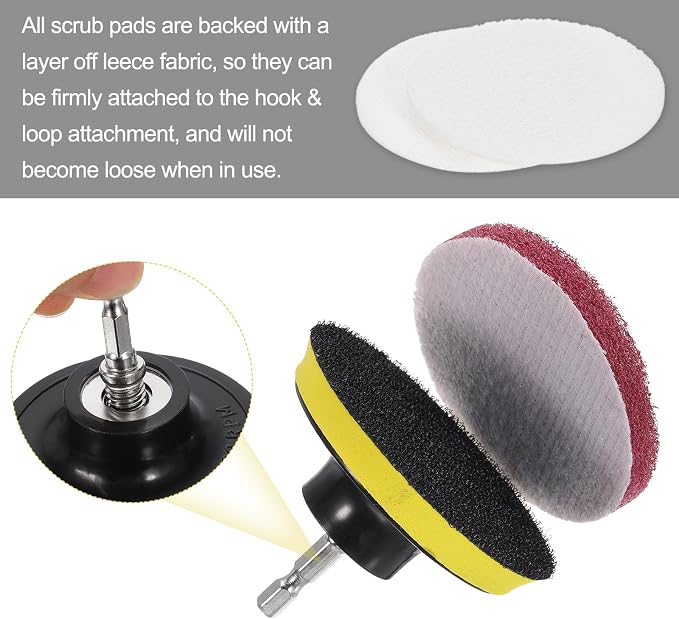 uxcell 10 Pcs 4 Inch Nylon Hoop Scrubbing Pad 2000 Grits Scrubber Scouring Pads - Image 4