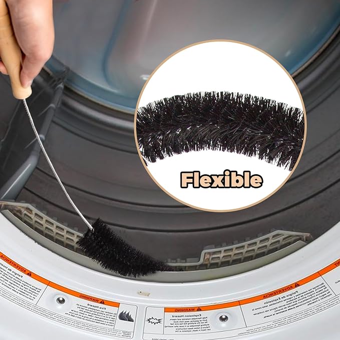 Holikme 3 Pack Dryer Vent Cleaner Kit Clothes Dryer Lint Brush Vent Trap - Image 3