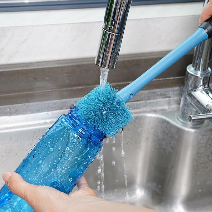2-in-1 Water Bottle Brush and Straw Cleaner Brush, Long Handle Scrub Brush - Image 7