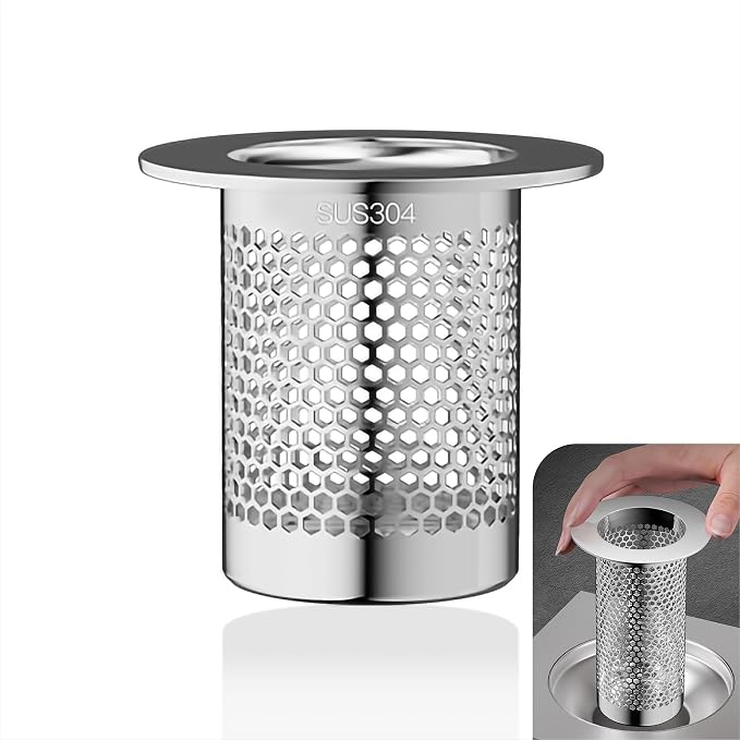 304 Stainless Steel Hair Catcher Floor Drain Bathroom Sink Drain Strainer Drain by Unknown