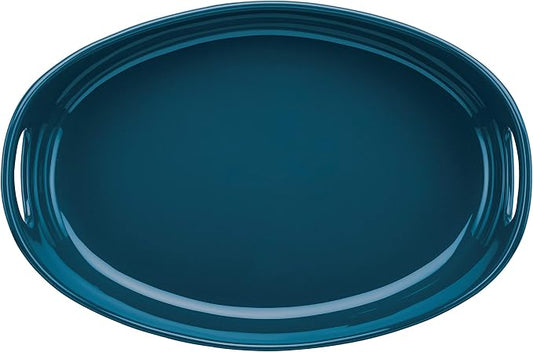Rachael Ray Ceramics Bubble and Brown Oval Baker Set, Marine Blue - Image 2