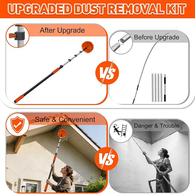 26FT Reach Cobweb Duster with Extension Pole - Image 5