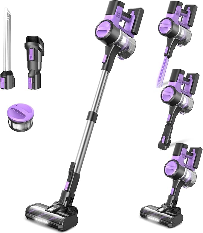 S10 Cordless Vacuum Cleaner, 55Kpa 60mins Lightweight Stick Vacuum by Unknown