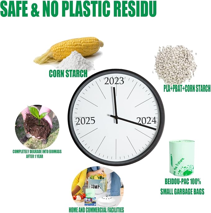 Compostable 13 Gallon Trash Bags, Tall Kitchen Garbage Bags - Image 8