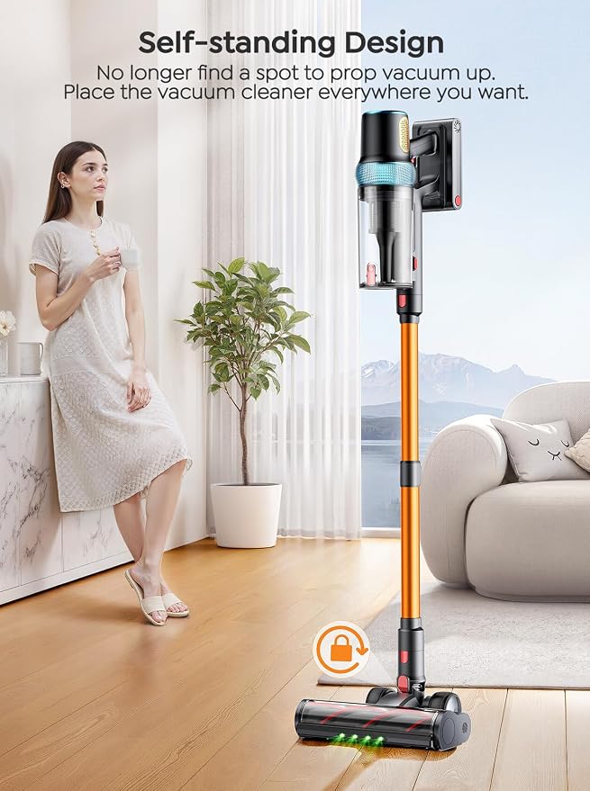 Cordless Vacuum Cleaner, 650W 55KPA 70Mins Vacuum Cleaners - Image 7