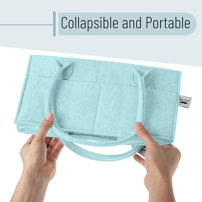 Mr. Pen- Baby Diaper Caddy Organizer, Mint Whisper, Baby Caddy Organizer - Image 6