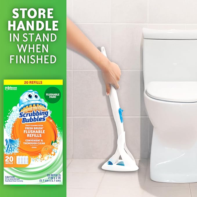Scrubbing Bubbles Flushable Toilet Bowl Wand Cleaner Refills, Fresh Brush - Image 6
