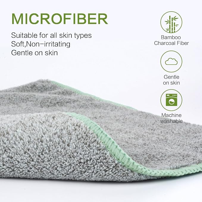 SINLAND Microfiber Face Cloths Highly Absorbent Washcloths Soft Feel Fingertip - Image 8