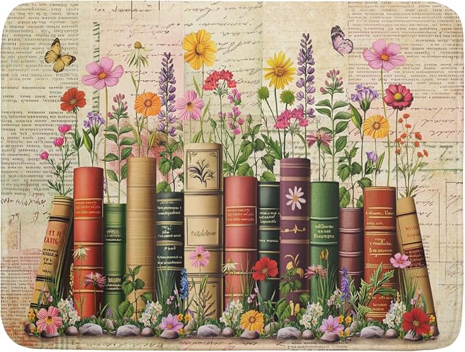 Vintage Books Dish Drying Mat by Giwawa
