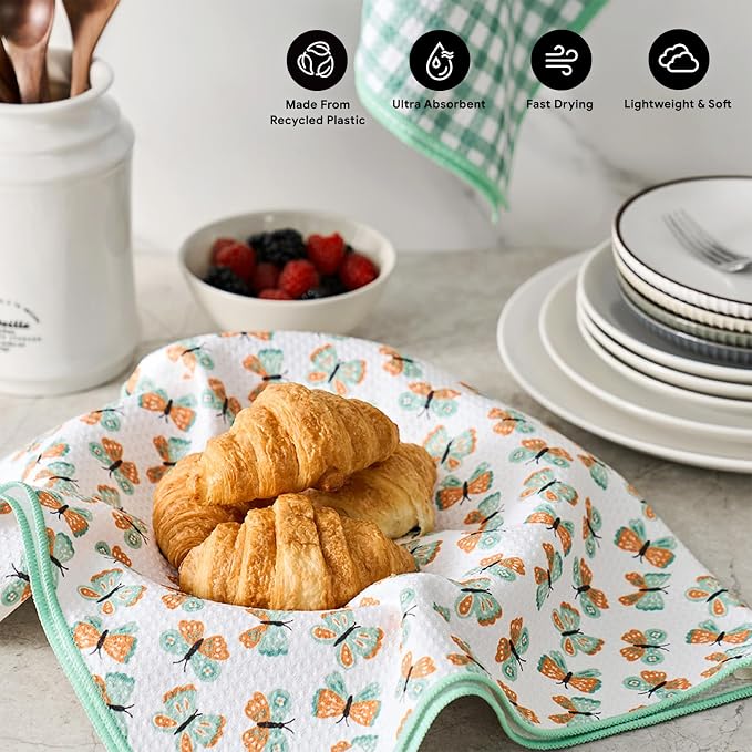 RECYCO Waffle Kitchen Towel Set of 2 - Image 2