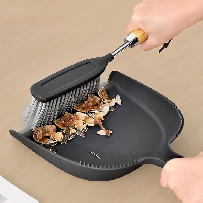 Fenteer Dustpan and Brush Set Mini Portable Multipurpose Handheld Broom and - Image 3