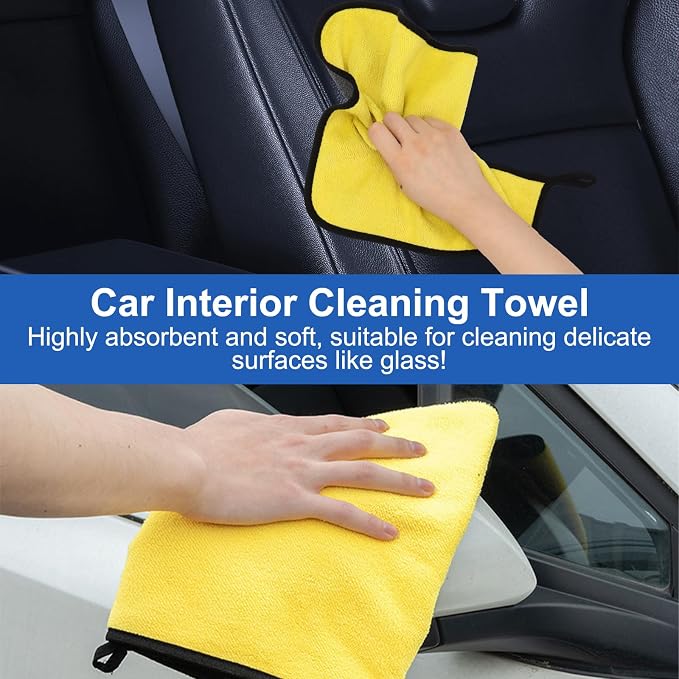 Car Interior Duster Detail Brush Cleaning Kit, Soft Microfiber Towels Dashboard - Image 7