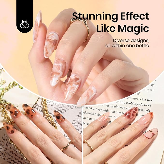 Beetles Blooming Gel: 2 Pcs 15ml Clear Uv Led Blooming Gel Nail Polish - Image 2