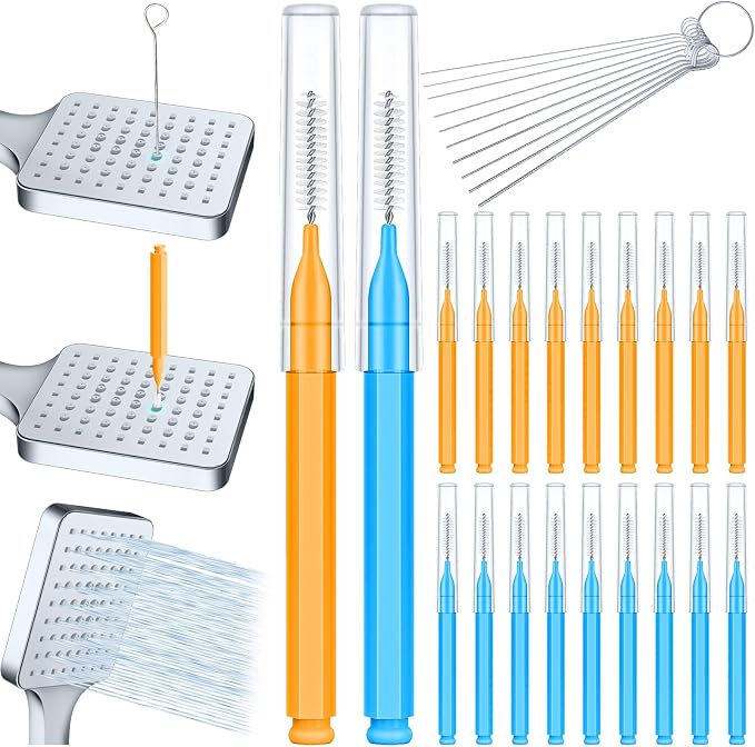 30Pcs Shower Head Cleaner Tool Set, Showerhead Nozzle Unclogger Picks by Lumkew