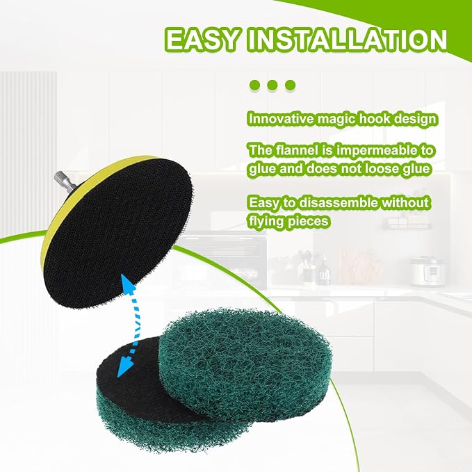 16pcs Kitchen Pads Power Scrubber Pads Set Electric Scrubber Replacement - Image 5