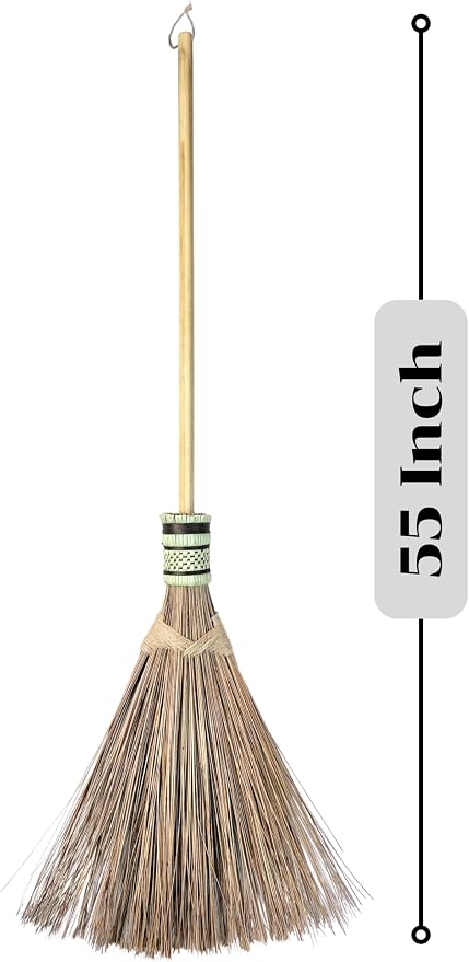 Garden Broom - Coconut Broom 55 Inch, Heavy Duty Sweeping Patio, Garage and - Image 5