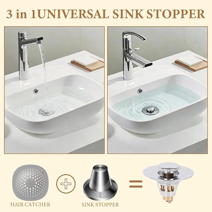 Bathroom Sink Stopper – Universal Bathroom Sink Drain Strainer - Image 5