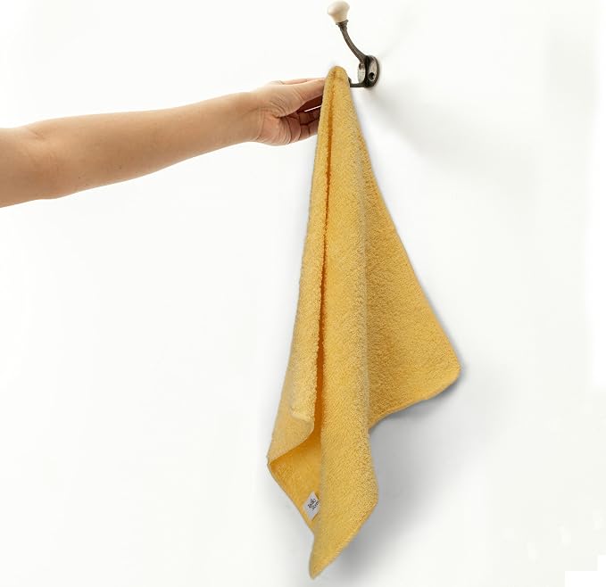 Textila Terry Wash Cloths – Pack of 10, Warm Yellow, 12x12 Inches – Soft - Image 6