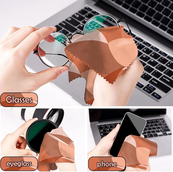 6 PCS Glasses Cleaning Cloth Eyeglass Cleaning Cloth Lens Eyeglasses Microfiber - Image 5